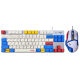 罗技（Logitech）G502 HERO游戏鼠标 电竞有线鼠标 K835有线游戏键盘TTC轴体 键鼠组套家用电竞键盘 K835青轴-蓝白键帽+G502-蓝白贴纸