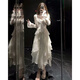 Yanlifen (Yanlifen) Vestido de gasa blanca de estilo blanco francés temperamento de vestido de primavera de hadas
