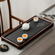 Gold inlaid jade rosewood tea tray saucer ebony stone household solid wood tea table drainage tea set Panhuali Fugui