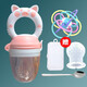 Yoshida Hisamori Fruit and Vegetable Shaker Bite Baby Food Bite Bag Fruit and Vegetable Baby Fruit Feeding Device for Teething Silicone Powder Bite+Ball+Mesh Bag 1 Pack Comes with Scraping Spoon