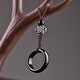 Today's dance mobile phone lack of rope anti -throwing ski rope Apple Huawei OV millet shell ancient style ornaments men's and women's rings buckle simplicity keys U disk anti -throwing pending agate black
