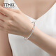 TTMIX women's platinum bracelet pt999 women's style platinum round bracelet smooth hollow plain ring bracelet for my wife 52mm weight 13.23g thick 3.9mm