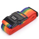 Forty thousand kilometers cross packing strap, checked strap with password lock, multi-purpose trolley suitcase, suitcase, colorful elastic packing strap SW3101 rainbow stripe