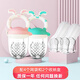 BABYALAN Baby Bite Baby Fruit and Vegetable Bite Bag Feeding Trainer Food Bite Bag Feeding Device Princess Pink Belt Storage with SML Mesh Bag 1 Pack