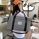 Bonaling Bag Travel 2024 China Valentín Dry Hete y Separación Fitness Bag Large Capacidad Bolso de yoga Bolso de un solo hombro Bolsa de viaje a cuadros [Black-Black]