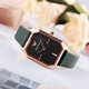 
Emporio Armani watch women's fashion square plate small green watch casual women's watch birthday Valentine's Day gift for girlfriend dark green square dial AR11149