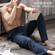 Langsha pajama pants men's pure cotton trousers 7A antibacterial large shorts sports and casual plus size home pants can be worn outside