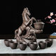 Jingdezhen purple sand stone grinding semi-automatic Kung Fu tea set lazy anti-scalding retro creative time to run ceramic graphite purple sand to success semi-automatic