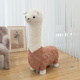 Restez mignon alpaca Mount Doll Tabinet Poupée d'animaux avec roues GRANDS ADULT PLUSH TOUEUR ANNIVERSAIRE DES FEMMES MIGLE PINK DETACKABLE 1.12M