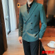 Blazer de doble pecho de rotación oral de la primavera y otoño de la primavera y el otoño British Business Single-Western tender