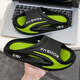 Weiji children's slippers for boys and girls for indoor and outdoor use 2023 new non-slip bathroom bathing parent-child slippers for boys 8933-black green 36/37 size (suitable for sizes 35-36)