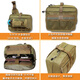 
LooYoo A13 Military Fan Outdoor Tactical Saddle Bag Shoulder Bag Sports and Casual Chest Bag Handheld Multifunctional Bag 1050D Nylon Khaki
