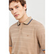 Seven Wolf [Moisture Wound] Short Sleeve T-shirt Men's Summer New Lapel Casual Polo Men's Clothes Top 702 (Dark Apricot) L 170/88A