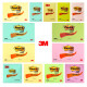 
3M Heyi series notes and newspaper posts 654B color notes 655B word book 656B key memorandum 657B yellow notepad 655P blue green 127*76mm