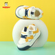 Babudou children's shoes baby toddler shoes for men and women 2024 new indoor autumn and winter velvet anti-slip sports functional shoes beige plus velvet BBB389 20 shoe inner length 14cm