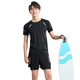 Allen Burton Swimsuit Men's Suit Quick Dry Swimming Full Set Swimsuit Adult Anti-Awkward Large Size Teenager Swimsuit Hot Spring Two-piece Swimsuit [Default Embarrassment Double Layer Quick Dry] XL [130-145Jin [Jin equals 0.5 kg] Slim fit style]