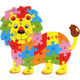 
Saipad's best selling 26 letters fun puzzle animal cartoon punctuation young children's English cognitive enlightenment wooden toys 26 letters animal puzzle [large goldfish]