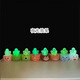 Luminöse Kaktus -Ornamente in der Autozentrum Konsole Dekoration DIY Accessoires Kinder Studenten belohnen kleine Geschenke Leuchtend Cartoon Sukkulente Kaktus Set 12