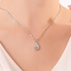 Yuan Shengfu's new PT950 high-quality imitation diamond and water drop platinum pendant, fashionable and versatile platinum necklace pendant, 1.63 grams