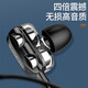 New dual dynamic coil in-ear headphones, dual speakers, smartphone wire-controlled tuning headphones, A4 middle tuned version white [bag]