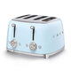 SMEG Italian retro toaster toaster sandwich breakfast machine toaster multi-functional household 6-speed baking TSF03 blue (four-piece)