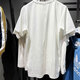 Adidas short-sleeved T-shirt for men 2025 summer new sportswear loose breathable round neck shirt casual half-sleeved top JI9765 white L Recommended 155-175Jin [Jin equals 0.5 kg]