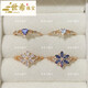 Shixi autumn snowflake snow mowing tanzanite zircon opal s925 silver gold-plated ring necklace personalized versatile opal