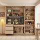 Big Leaf and Maple Counter Cabinet Shop Wooden Wooden Cabinet Cabinet Light Luxury Cabinet Cabinet Cabinet Cabinet Cabinet Cabinet Storage 1.6-meter three-door Border Cabinet