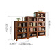 Hua Xu Mei Bang Bücherregal Regal Einfache amerikanische Massivholz Bücherregal Kombination Europäische Büro bodenhilfe eines Bücherregals Wohnzimmerschrank 80 cm*38 Dicke Bücherregal [Walnussfarbe] Höhe 1479mm Vierschicht