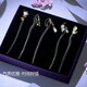 Jianlu Tassel Hairpin Gift Box Set Hairpin Ancient Style High-end Hairpin High-end Hair Accessory Hairpin 520 Gift for Girlfriend Ancient Style Wooden Hairpin Five-piece Set Gift Box