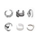 Bo Naling non-pierced ear clip niche design ear buckle men's ear bone clip National Day travel fake earrings for men earrings men's ear bone clip main picture 4-piece set