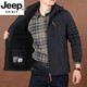 JEEP SPIRIT high-end autumn and winter new plus velvet jacket men's waterproof breathable assault top middle-aged large size cotton coat jacket for men 8818 military green plus-velvet L