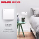 DELIXI switch socket panel narrow frame 86 type power socket two or three plugs CD813 series elegant white oblique five-hole socket