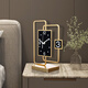 Puduo clock decoration HOME DECOR table clock living room home fashion wine cabinet modern simple table clock clock ornaments personalized creative atmospheric desktop clock large size width 21*height 27cm