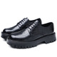 
Nordic Picture (BEIOUTU) thick-soled high-rise casual shoes Fashion British lace-up wear-resistant low-top business men's shoes 2687 Black 41