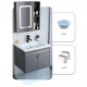 Youlaike door-to-door installation bathroom cabinet bathroom household space aluminum small apartment integrated washbasin cabinet combination ceramic 70cm gray flat basin cabinet full set of mirror cabinet width 48 including installation