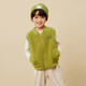 Mini Balabala boys and girls vest baby fashion loose warm sherpa children's baseball uniform jacket