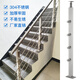 Huihao 304 Edelstahltreppe Handlauf Indoor -Terrasse Haus selbstinstallierte Säule Modernes einfaches Balkon Leitplanke 50 quadratische Röhrchen Schleifen Originalfarbe - Einsäule Gesamthöhe: 1050 mm - Standardmodell
