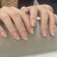 Meine sieben Tage 2024 Neue handgefertigte Rüstungen mit mittlerer Länge mit mittlerem Eis durchscheinend Aurora Diamond Blush Nagelkunstplatte Finger 24 Tabletten bis 1047# Crystal Purple Butterfly Trage Tool Kit Style
