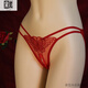 Dailan thin men's J-set briefs sexy tempting thong adult embroidered hollow butterfly transparent underwear L black (120-160Jin[Jin equals 0.5 kg]) egg wrap