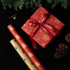 Qiaoxinshi Christmas wrapping paper 10 sheets kraft wrapping paper Christmas decoration high-end book wrapping paper DIY handmade paper