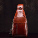 Vinnie bag genuine leather men's bag cowhide chest bag sports bag retro shoulder bag men's bag casual crossbody bag light brown
