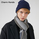 Charm Kendo men's scarf autumn and winter thickened warm versatile casual color matching design scarf birthday gift for boyfriend dark gray
