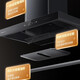 Vanward European range hood Home kitchen 22 cubic large suction Automatic cleaning Waving induction top suction range hood X739A flagship Smoking machine Thermal cleaning 22 cubic large suction Innovative flying wing cloud board