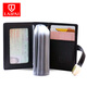 LAI Patrón de cocodrilo Crocodile Bag Card Bag Men and Women Multi-tarjetas Banco Banco Boba Tarjeta de presentación Tarjeta de tarjetas Tarjetas Tarjetas de conductor Licencia de conducir Caso de cuero Negro