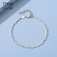 TTMIX platinum cross chain for women Pt950 platinum bracelet simple and high-end bracelet for girlfriend 4.1-4.3g 16+3cm