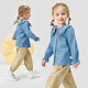 Classic Teddy classic Teddy girls' shirt children's denim shirt small and medium-sized children's clothing pure cotton cardigan jacket denim blue 120
