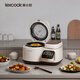 LEXCOOK Micro-prensura Onchadora de arroz de doble gas para el hogar Pequeño 3L Smart Touch Pantavera Reserva Vapor y cocción Sopa Integrada de arroz multifunción Cocina de arroz White 4L TM701 (buque insignia de alto voltaje)