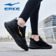 Hongxing Erke sports shoes men's shoes for summer odorproof mesh shoes soft sole shock-absorbing running shoes dad mesh travel casual shoes men black/king gold 3291 (mesh style) 42