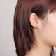 ZLF (ZLF) PT950 platinum earrings for women, simple and versatile Mandie earrings 1.84g